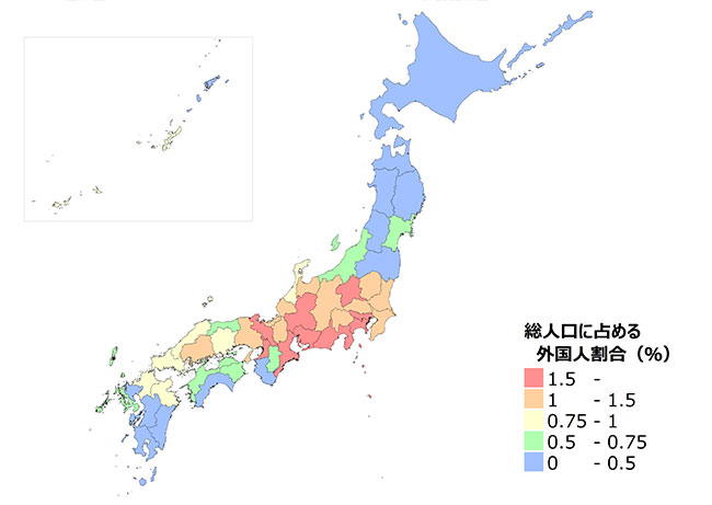 総人口に占める外国人比率