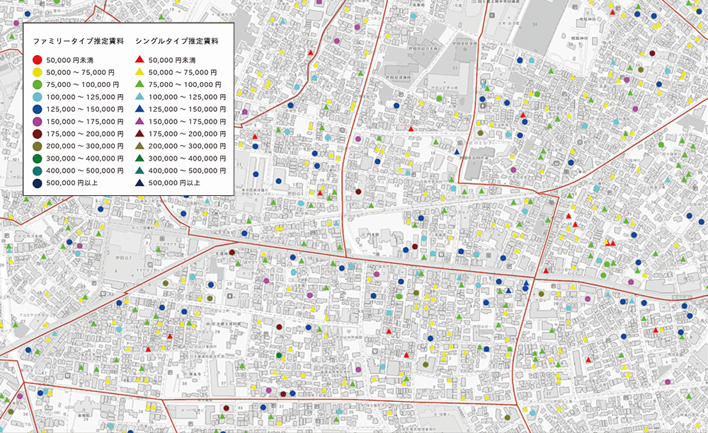 マンション賃料ランクデータ：イメージ