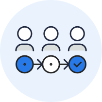 発送までワンストップのイメージピクト