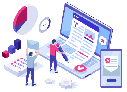 販促デザイン制作のイラストイメージ